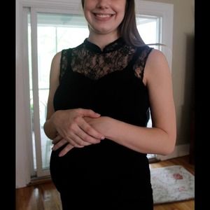 Black ASOS maternity dress