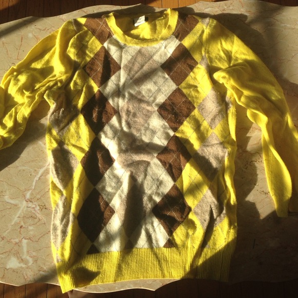 Jcrew cashmere argyle sweater