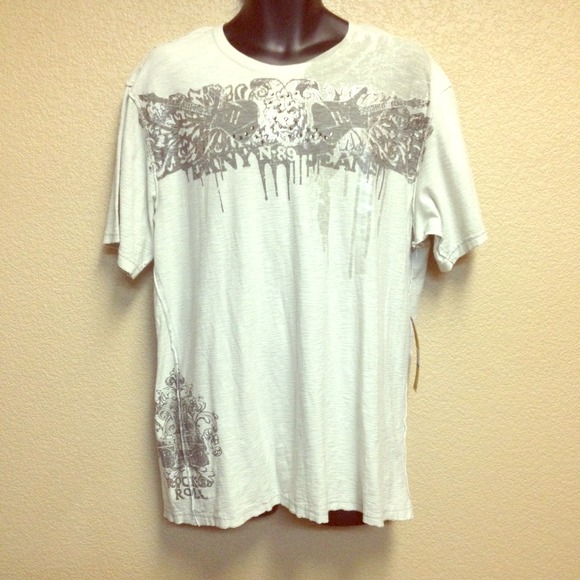 DKNY JEANS Men's Gray Graphic T-shirt NWT XL