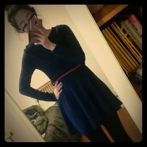 Navy Blue sweater dress - Picture 1 of 2