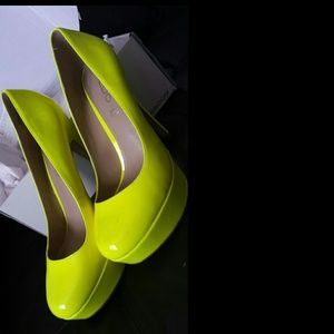 Neon yellow ALDO heels