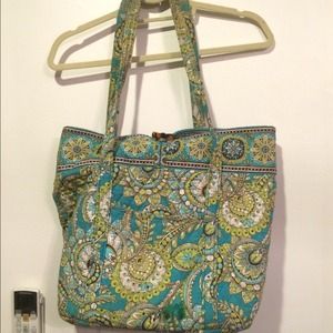 Peacock Blue/Green Vera Bradley Tote