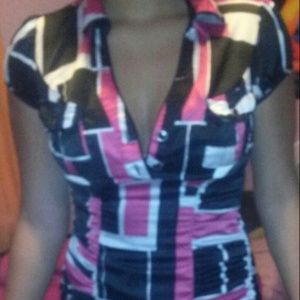 Beautiful black white and pink classy shirt