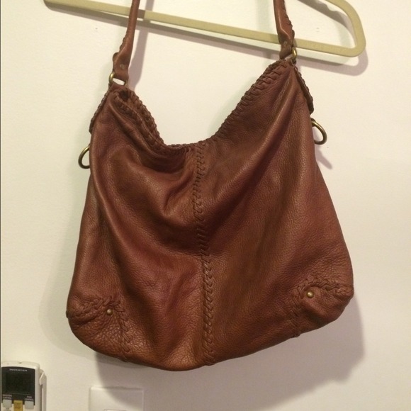 Chestnut brown hobo bag