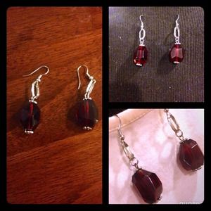 Gorgeous RUBY stone earrings!!