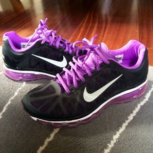 Nike Air Max+ black and purple