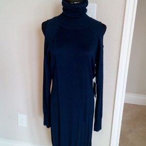 Nwt sweater cutout dress - navy- L Nwt sweater cutout dress - navy- L