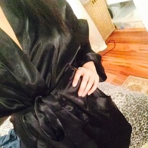 Victoria Secret Black Silky Robe!