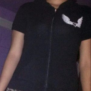 Gorgeous black and white short sleeve jacket