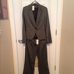 Brand new Express gray subtle pattern suit