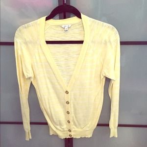 Forever21 yellow striped cardigan