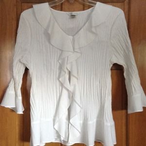 Another holiday charmer, crinkle blouse