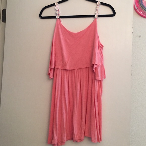 peach summer dress