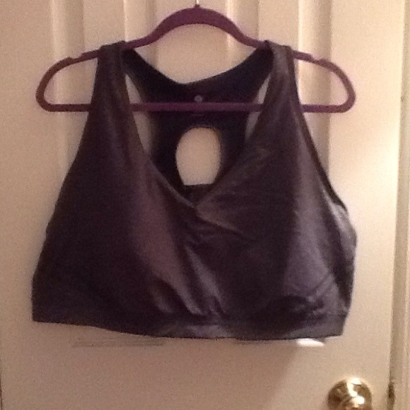Gray sports bra
