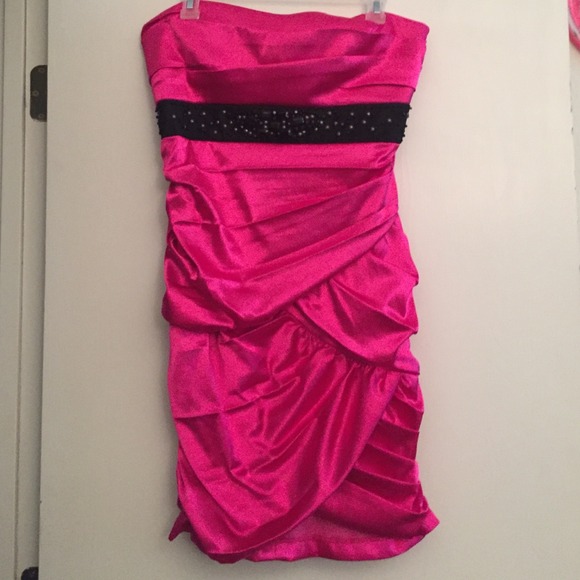 hot pink homecoming dress
