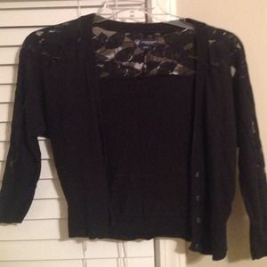 Black lace cardigan