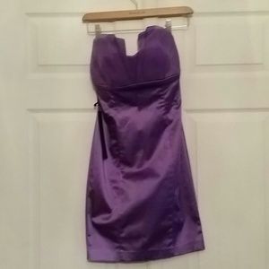 Bebe purple Satin dress.