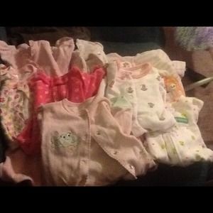 10 Newborn sleepers and 10 onsies