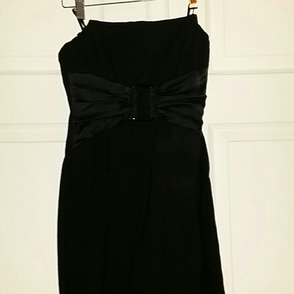 Bebe strapless pencil wool dress
