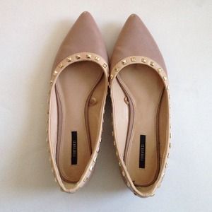Studded blush flats