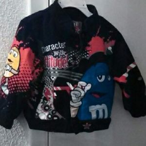 SUPER CUTE!!!! TODDLER M&M RACE CAR JACKET