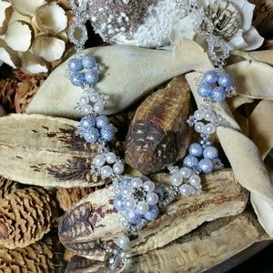 💓Handmade💓blue and white pearl necklace...NWOT