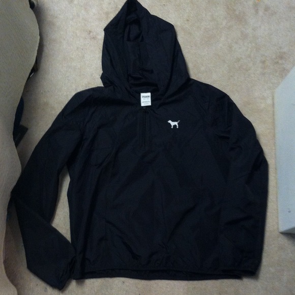 PINK black windbreaker