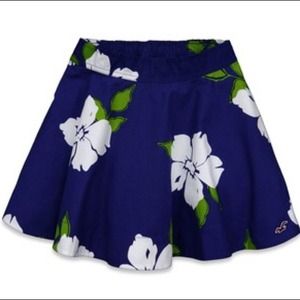 Hollister & Co. Seascape Floral Lined Skirt
