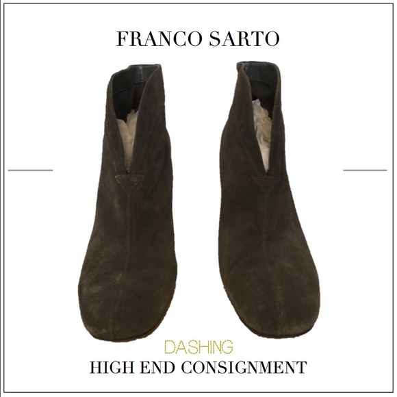 Reduced!! Franco Sarto Suede "limber" Ankle Boots