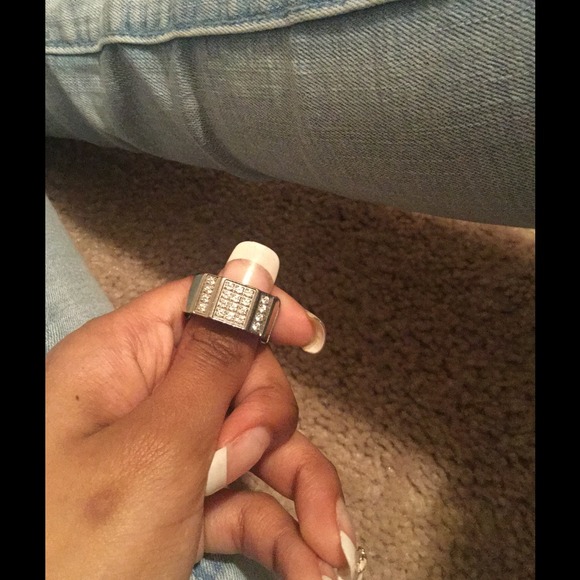 Silver diamond ring . Brand new