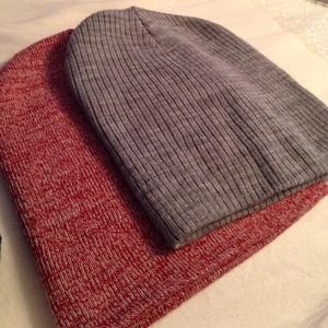 Gray and Red Beanie Bundle
