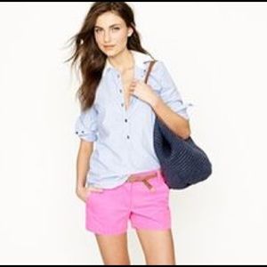 J. Crew Solid Chino Shorts 3" Pink