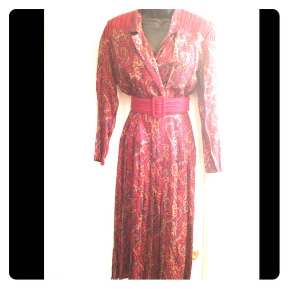 Vintage Paisley Dress