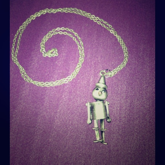 Long Necklace with Tin Man Charm