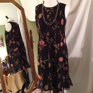 Lord & Taylor Sleeveless Black Dress