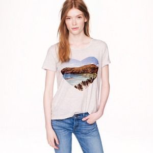 J.Crew Heart Beach Drapey Tee