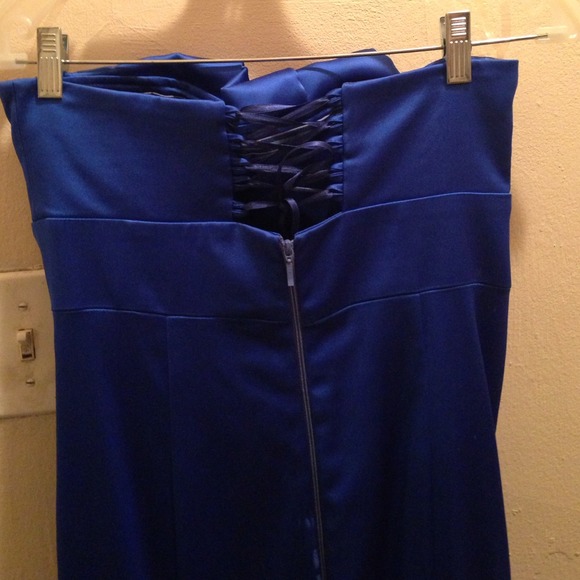 Royal blue satin mermaid evening gown! ! - Picture 3 of 3