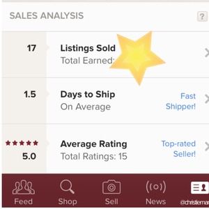 I'm proud to be a fast shipper & top rated seller!