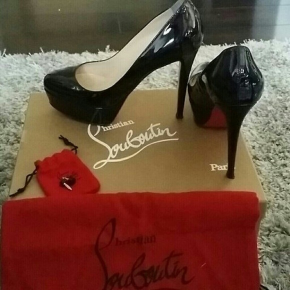 Louboutin Bianca 120 pumps black patent