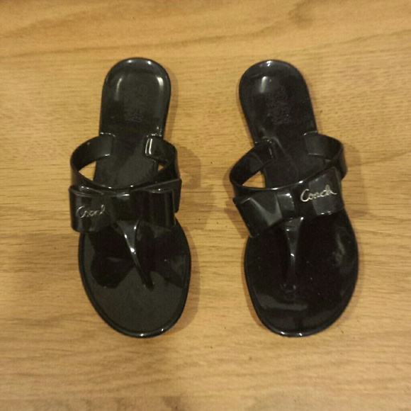 Coach black sandals NEVER WORN 😄
