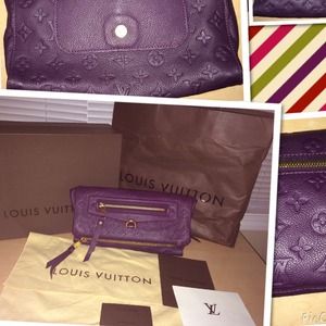 100%Authentic Louis Vuitton Monogram purple Clutch