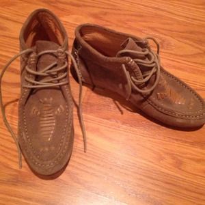 Joie Shoes and blue Converse both pair