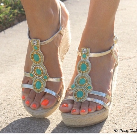 jeweled wedges