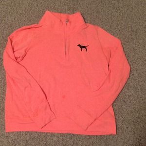 VS PINK half zip hoodie, size large.