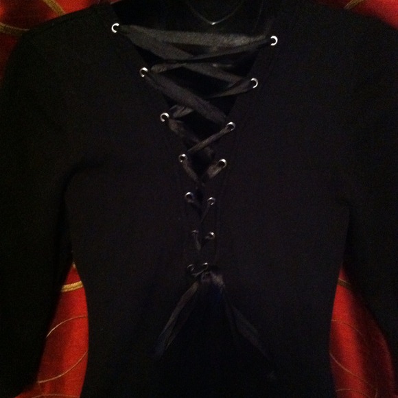 💢SALE💢LBD with Ribbon Lace Up Back
