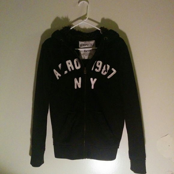 Aero navy blue fur jacket