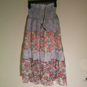 Jeans blue floral dress