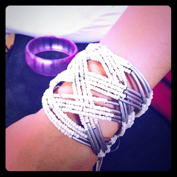 Beaded bracelet/arm cuff -So cute!