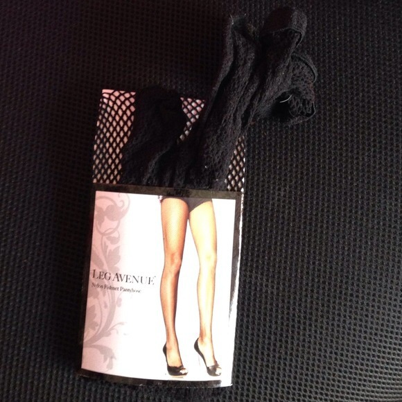 Black fishnet tights