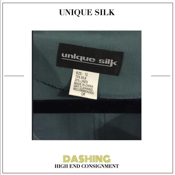 Silk/Linen Turquoise light Blazer - Picture 3 of 3